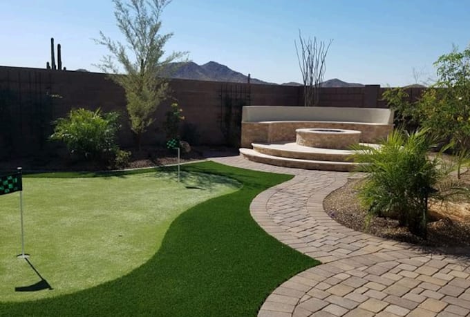 design 3d golf course, putting green, mini golf, landscape and golf simulator